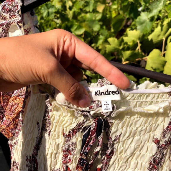 Kindred offshoulder Maxi shirred bodice dress boho - Picture 8 of 10